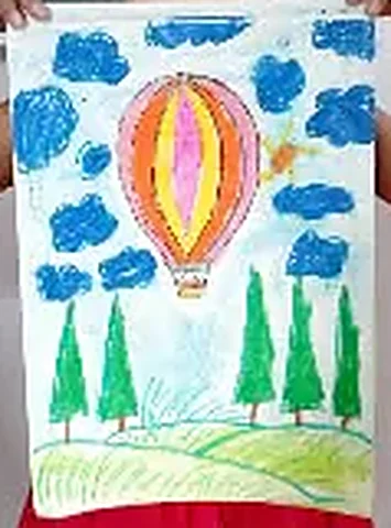 Student drawing — Balloon day