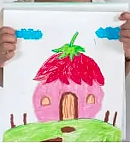 Student drawing — Strawberry cottage