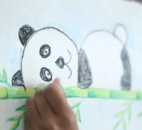 Student drawing — Panda