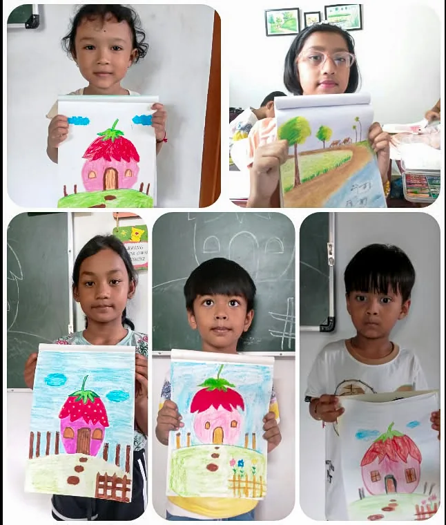 Strawberry house drawings